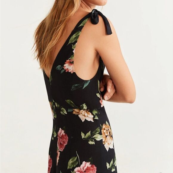 Mango Floral bow dress size 2 - Picture 3 of 12